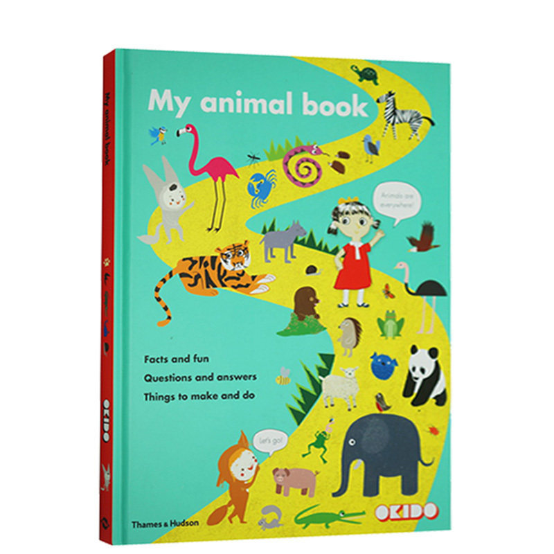 英文原版 my animal book 超大64页厚本精装绘本书