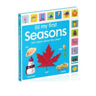 英文原版 新版大开本 DK出品 My First Seasons: Let's Learn About the Year! 季节认知 纸板书 低幼亲子启蒙绘本 3-6岁