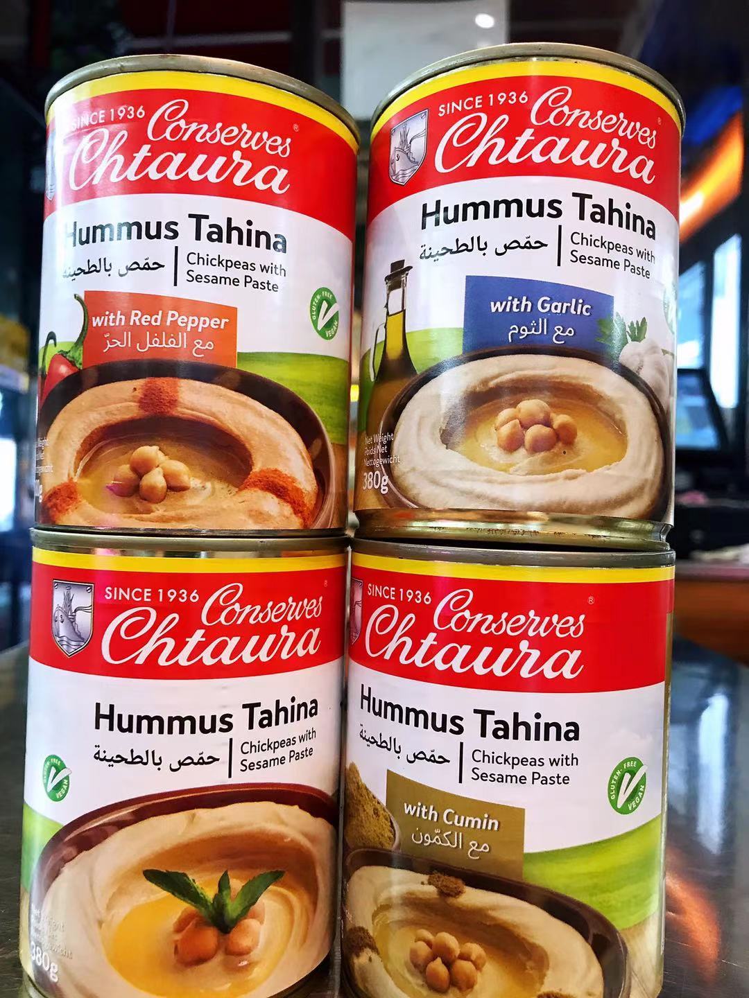 hummus tahina380g香辣三角豆酱鹰嘴豆泥酱料黎巴嫩即食豆子酱hot