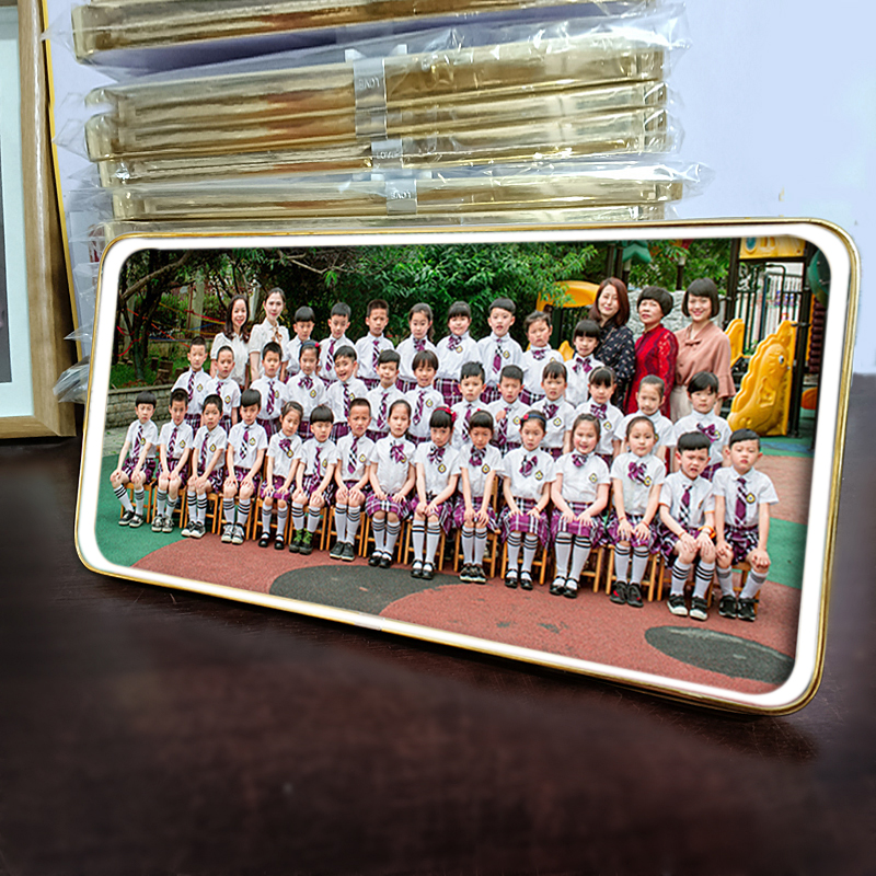 企事业单位合影长方形照片摆台幼儿园学校家庭聚会集体照纪念相框