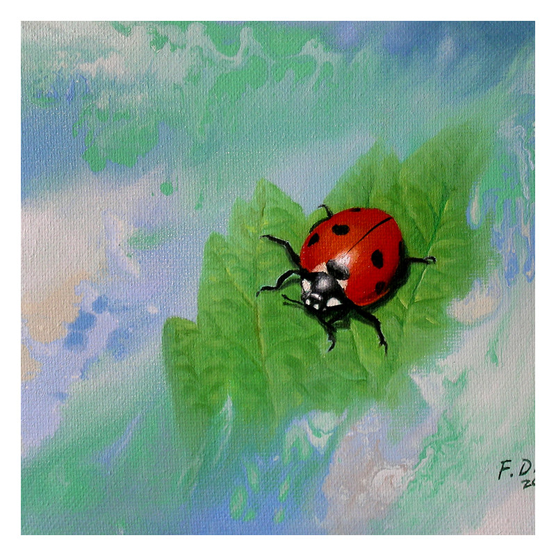 【双十二】著名油画家凡丁《花大姐》原创精品