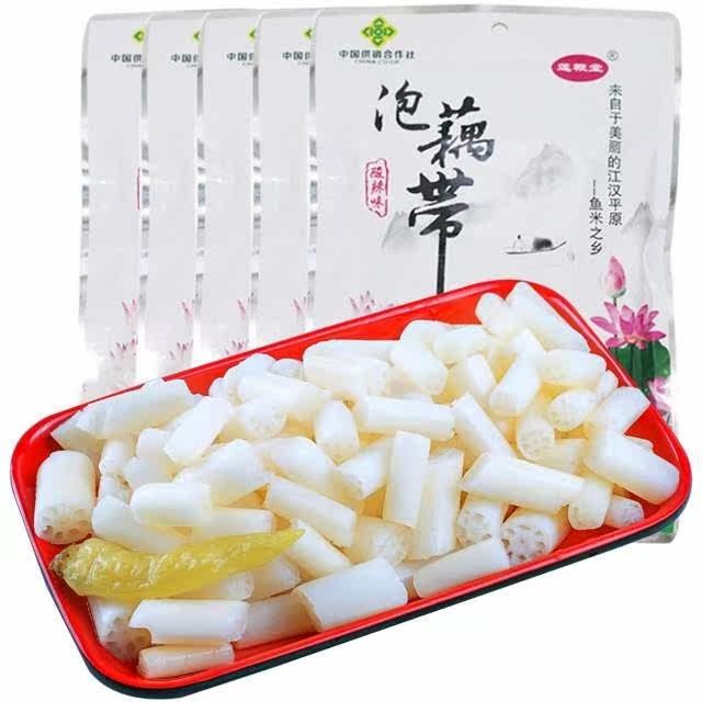 藕带10袋装湖北特产莲藕酸辣泡藕带新鲜泡椒藕尖下饭菜袋装酸泡菜_不