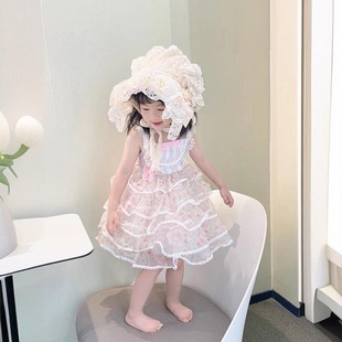 洛丽塔女童公主蓬蓬吊带连衣裙超仙气森系西班牙宝宝周岁高端礼服