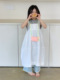 中大女童韩日系背心裙叠穿夏装白色罩裙连衣裙棉打底背心两件套