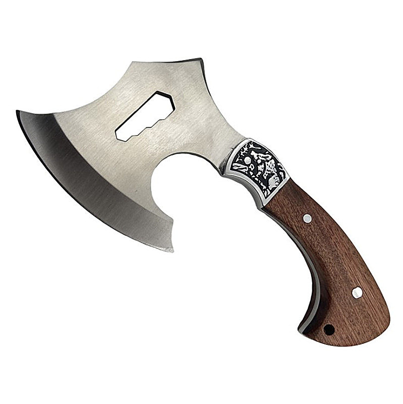 不锈钢户外斧头维京战斧工兵营地斧家用劈柴防身手斧淬火硬斧子头