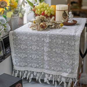 冰箱罩防尘罩布艺蕾丝方巾图片