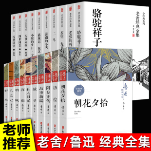 全20册 鲁迅全集 正版书朝花夕拾故乡阿Q正传全套 老舍经典作品全集四世同堂骆驼祥子老舍散文集老舍的书济南的冬天茶馆完整版名著