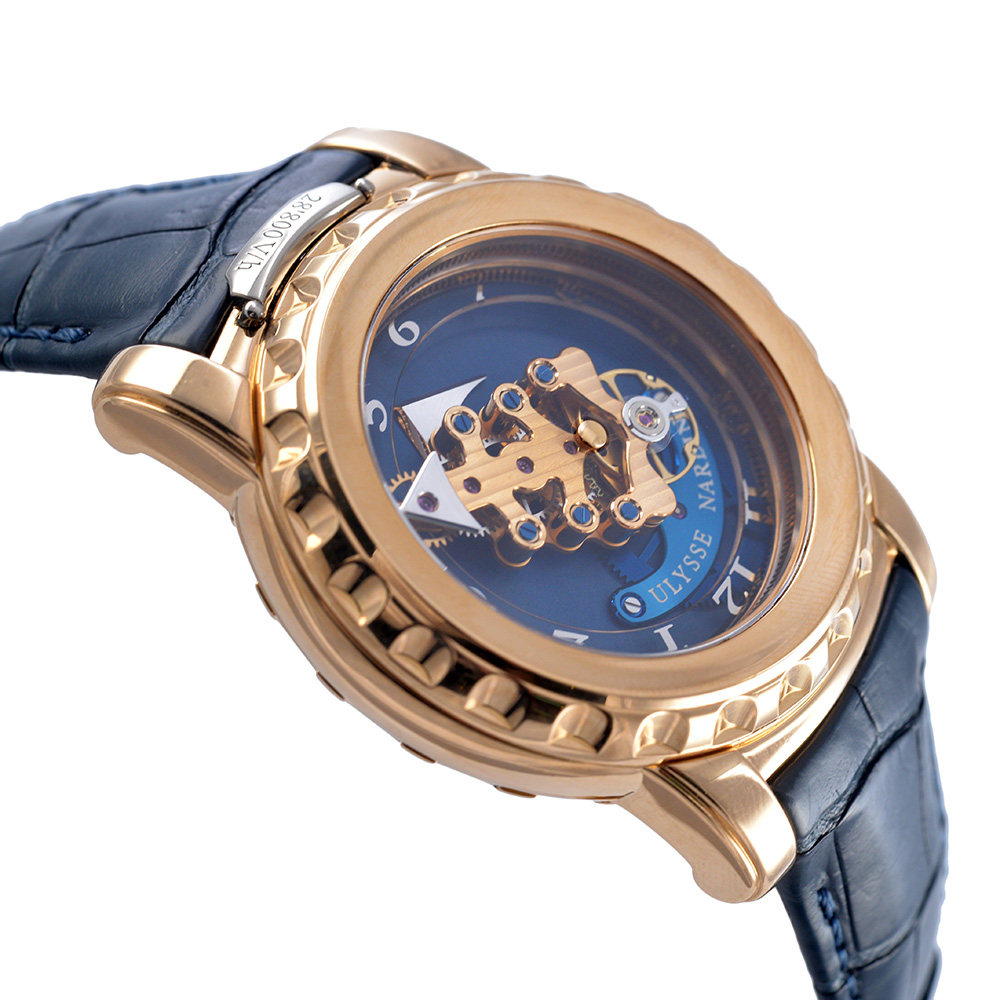 [9.5新]雅典18k玫瑰金奇想陀飞轮男表 高端好货