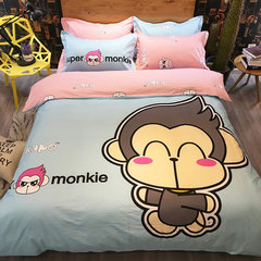 kapo猴正版授权卡通四件套全棉1.5m床床上用品纯棉1.8m床单特价