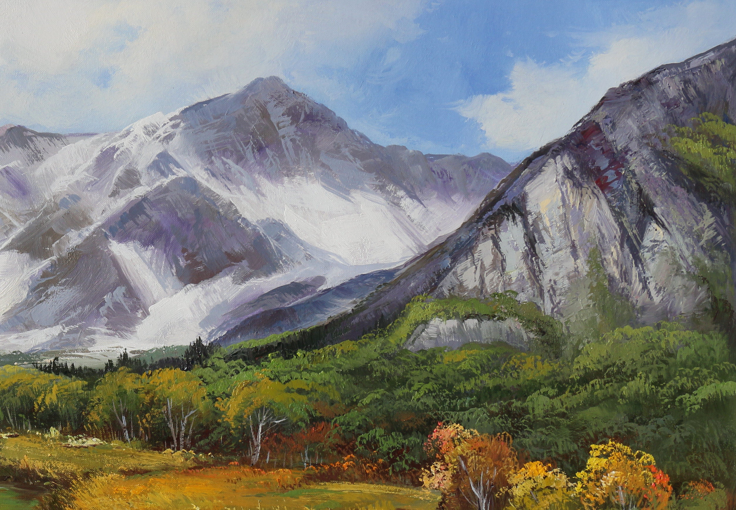 刘雪霞 《春景》 布面油画