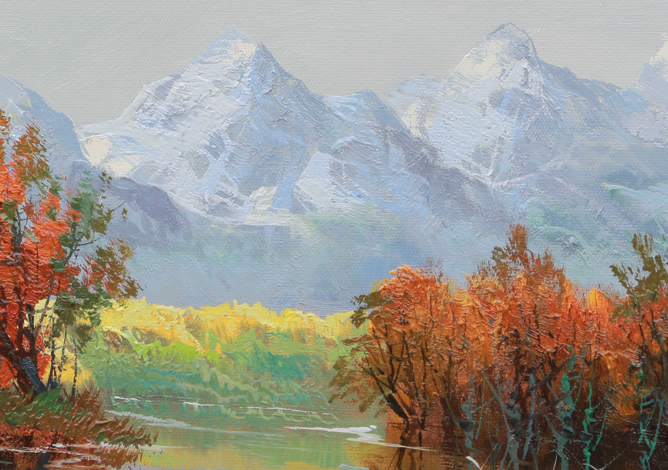 刘翔清《秋景》 布面油画