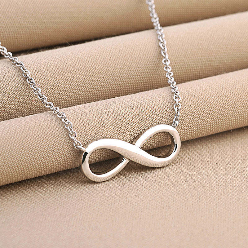 infinite love无限爱吊坠无限大∞符号项链18k白金玫瑰金黄金女款
