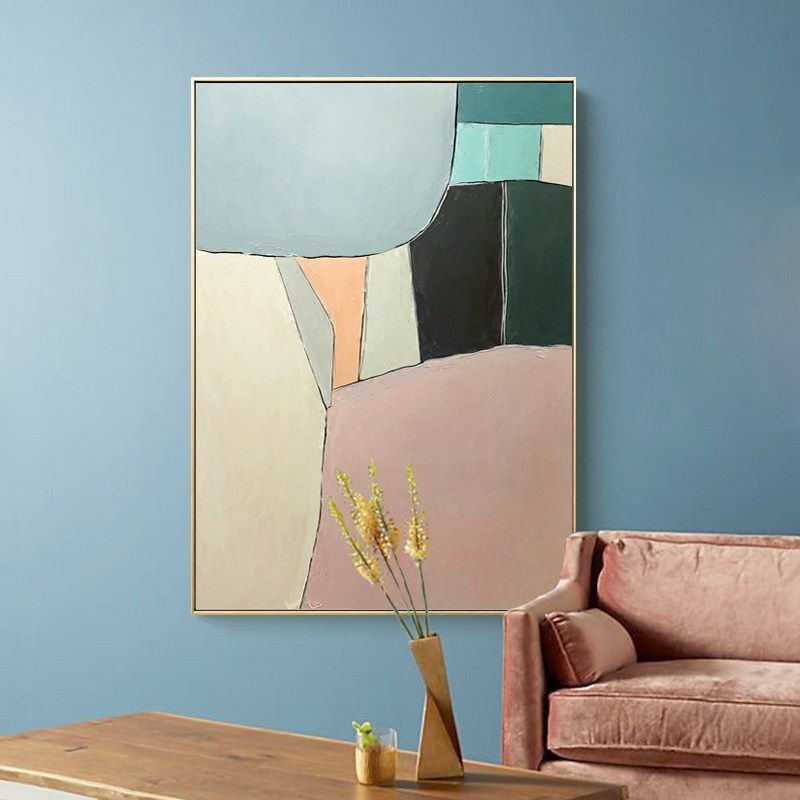 美森 客厅抽象装饰画 现代简约玄关挂画餐厅壁画卧室背景墙画北欧