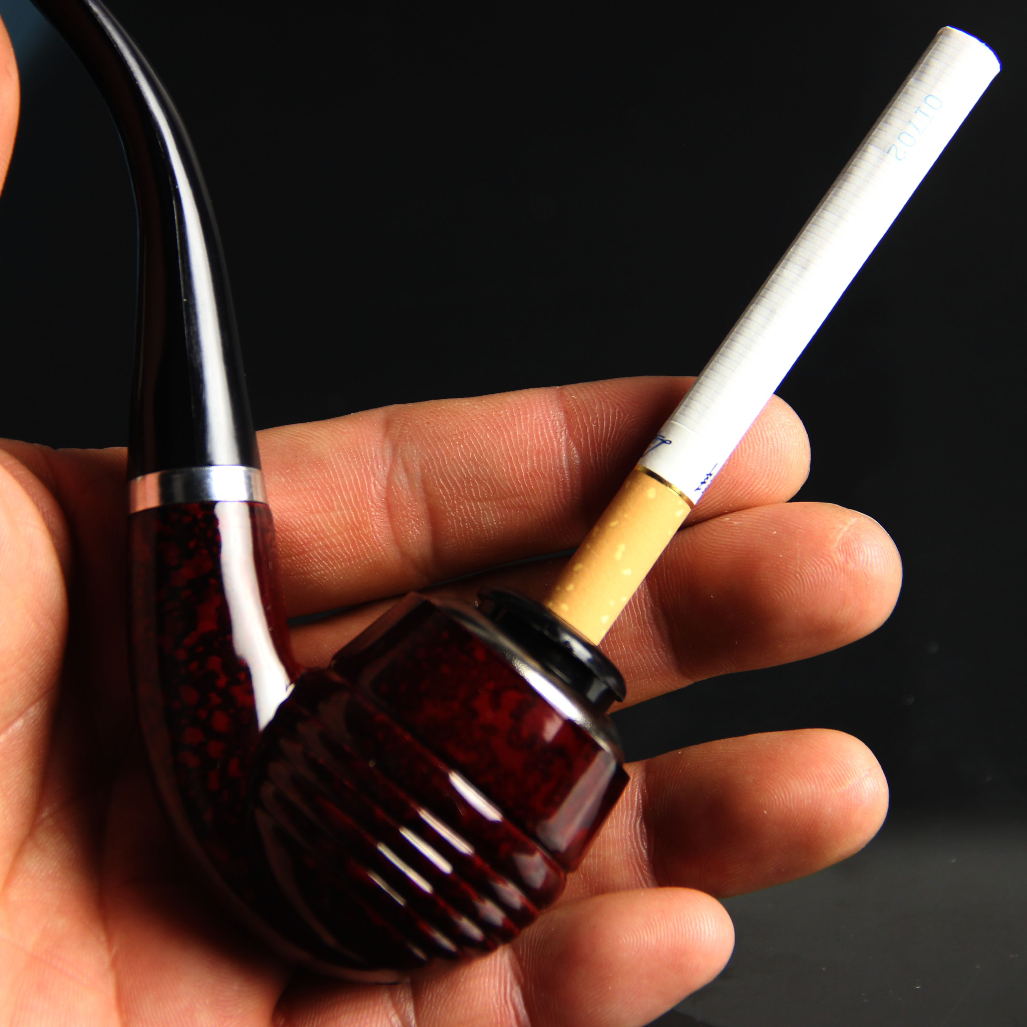 特价入门烟具卷烟烟丝两用烟斗可拆开擦拭清洗 铁锅旱烟袋包邮