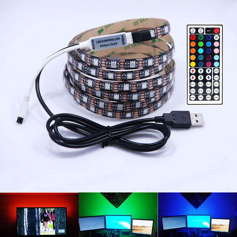 全彩USB 5V 充电宝汽车灯带5050遥控七彩RGB电视电脑背景装饰灯带|msdalam kategori keluarga memasang ibu, sumber cahaya, sumber cahaya LED, lampu LED - dari Buy2taobao.com untuk memberikan perkhidmatan ejen Taobao profesional membeli