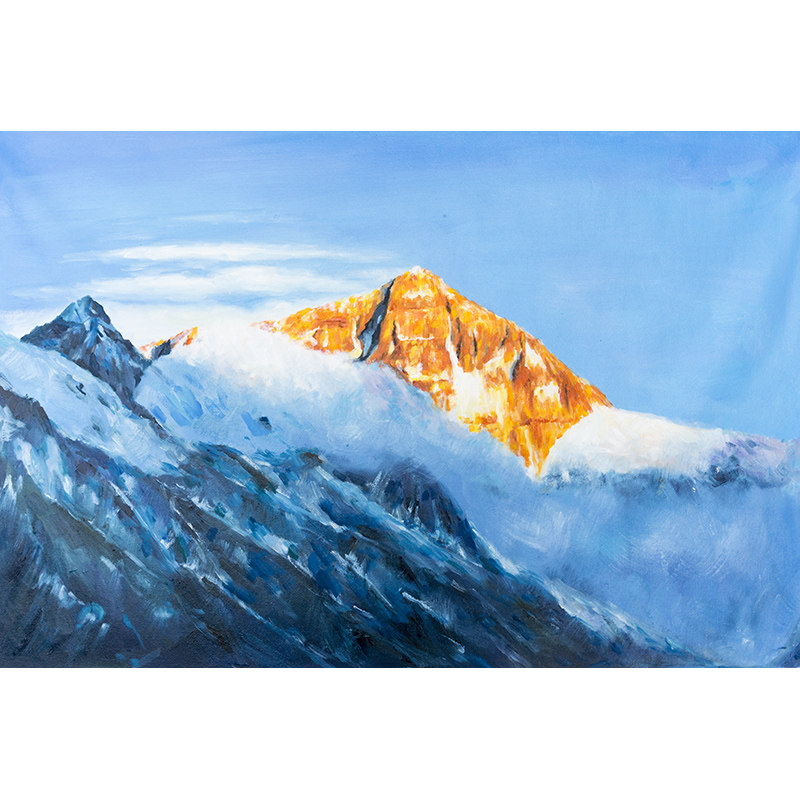 凌振宁《世界之巅-珠穆朗玛峰》印象派职业画家