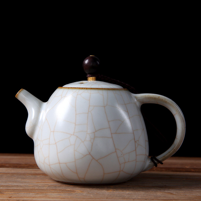 凝香阁 茶养开片汝窑大号茶壶 陶瓷冰裂釉功夫茶具泡茶壶日式单壶