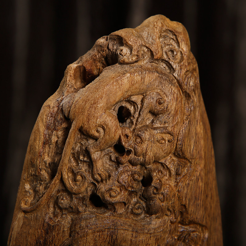 【匠人直供】【祥瑞貔貅】加里曼丹沉香手工雕刻摆件(买就送)