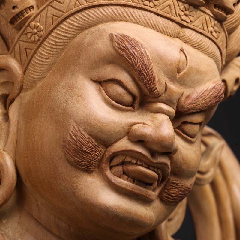 方阳航大师黄楠木【四臂伏魔金刚手】福建省工艺美术大师