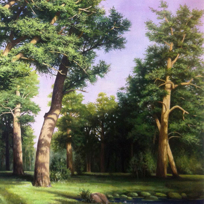 临摹【俄】希施金 《橡树林》 大尺寸油画