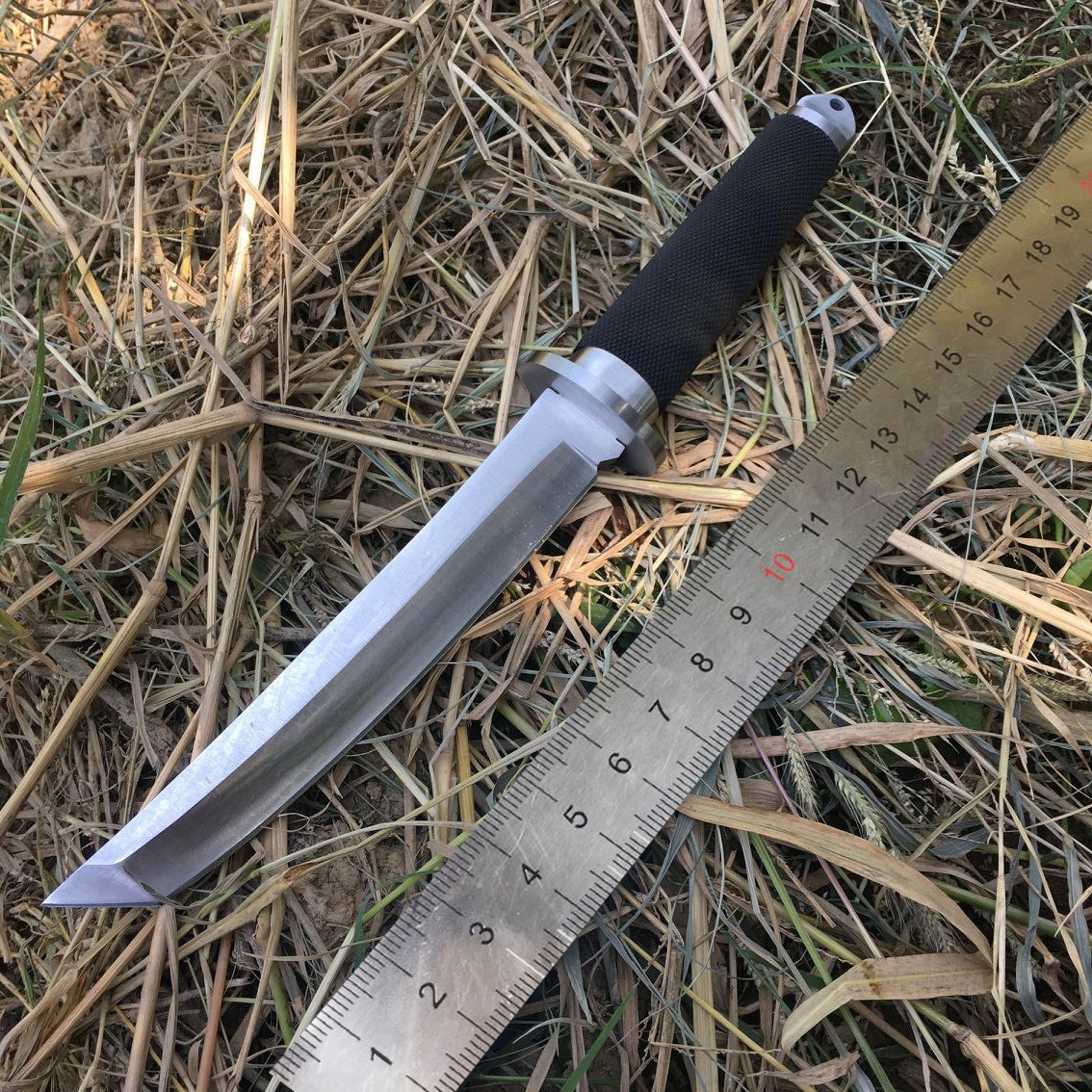 热销刀 长款开刃 户外刀_刀具 防身 长款 军工刀军刀高硬度一体小直刀