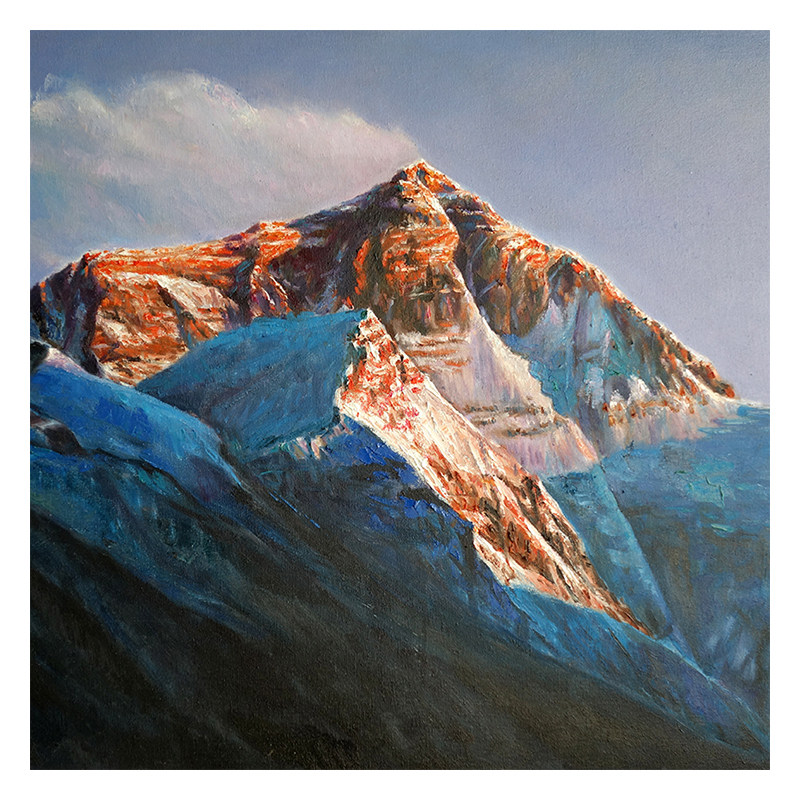 张秀芝《金山》布面油画