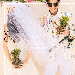 2016新款海景韩式婚纱摄影道具仿真菠萝水果摆件影楼拍创意道具