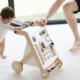 asweets爱升学步车6到18个月婴儿手推车儿童益智助步实木平衡车