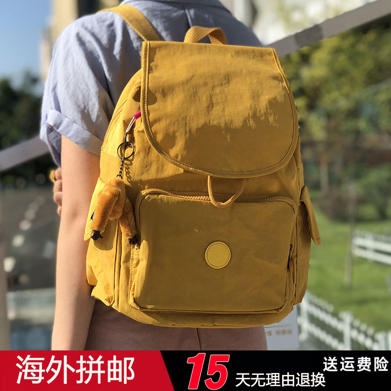 海外代购kipling双肩包女包小号中号旅行包背包尼龙书包K12147