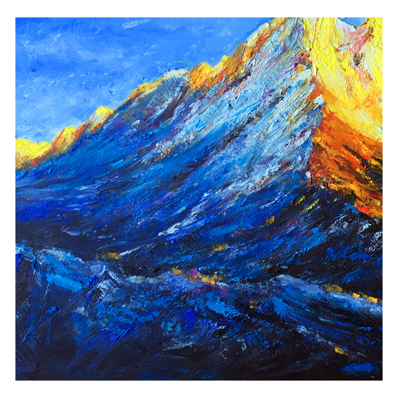 武文斌 作品 《山峰高远》 布面油画