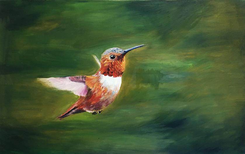 杨凌皙 作品 《飞鸟》 布面油画