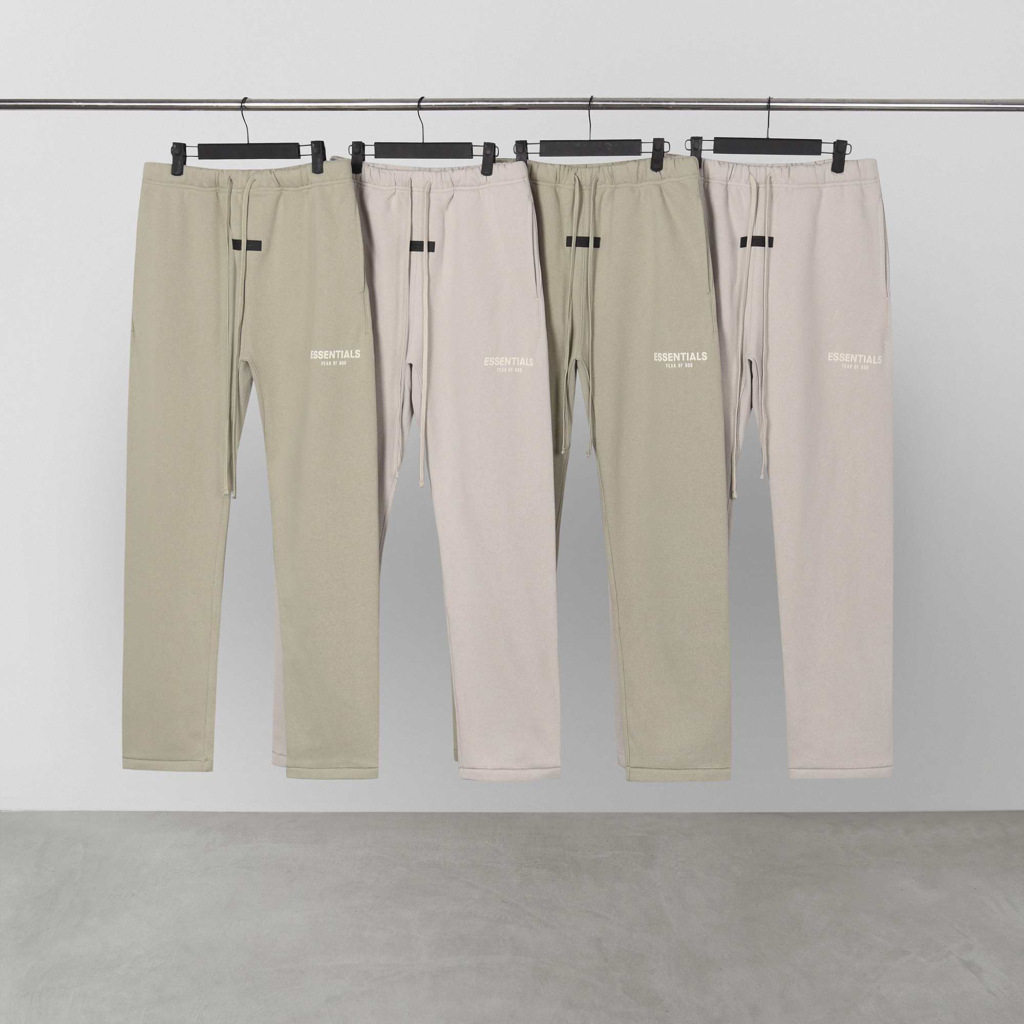 fog fear of god复线essentials植绒小标直筒卫裤高街裤子休闲裤