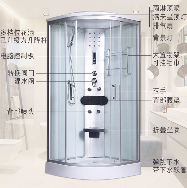 酒店整体淋浴房家用卫生间一体式沐浴农村洗澡间玻璃隔断浴室装修在类目 家装主材, 卫浴用品, 淋浴房, 整体淋浴房中 - 来自Buy2taobao.com提供专业的淘宝代购服务