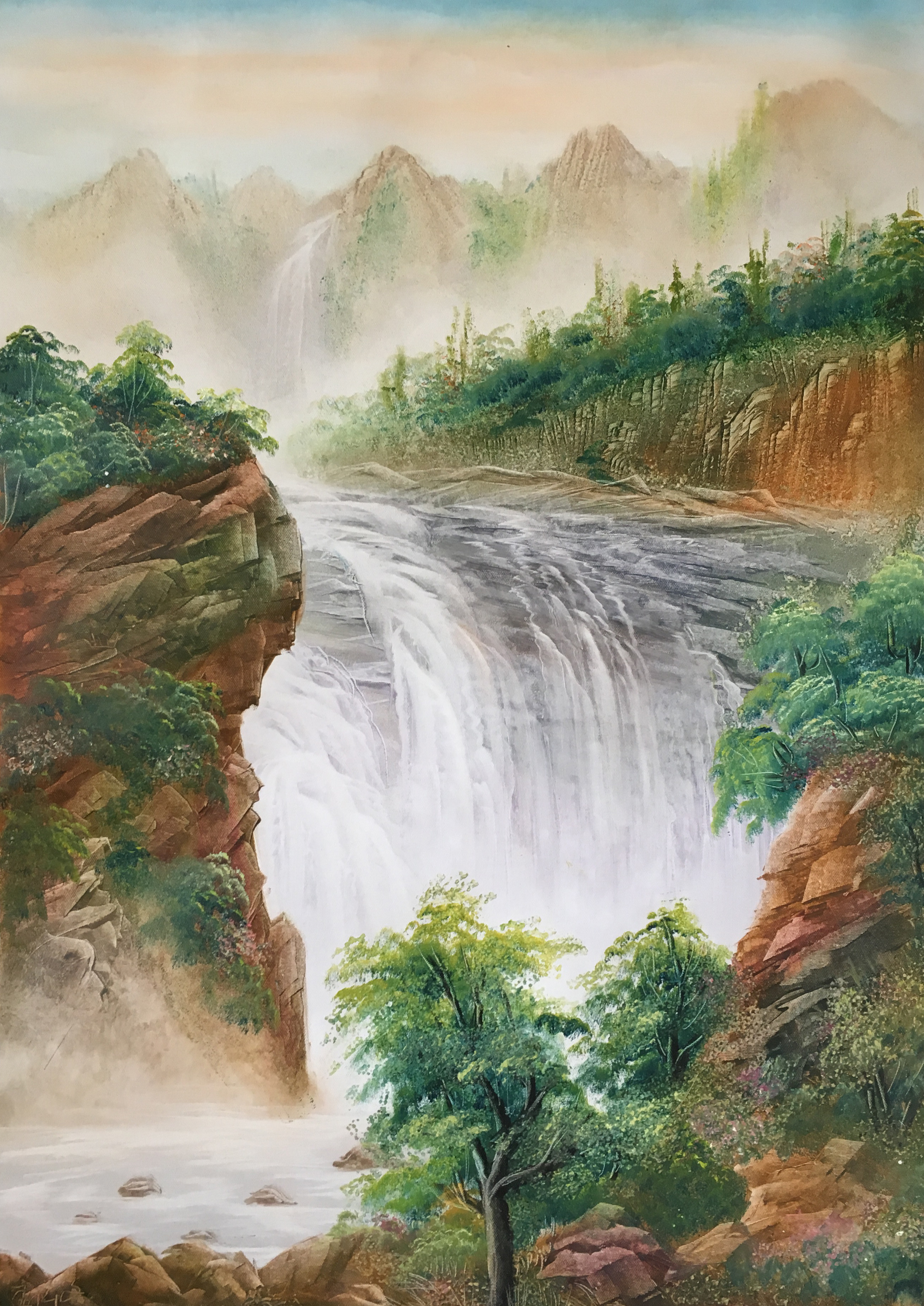 孟祥冬《壮丽山河》布面油画 原创