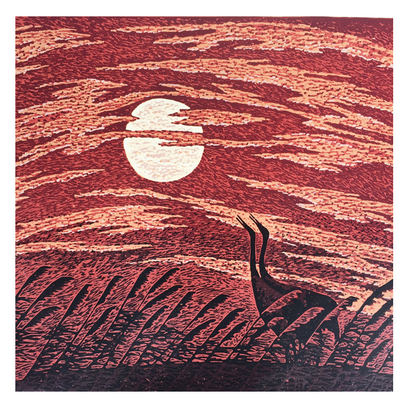 【双十二】杨其宇《夕阳老曲》套色绝版版画
