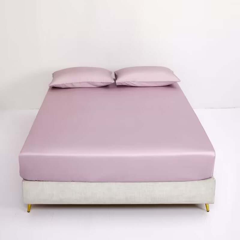 莱赛尔兰精天丝床笠单件夏季裸睡冰丝床单纯色紫色分数全包保护套