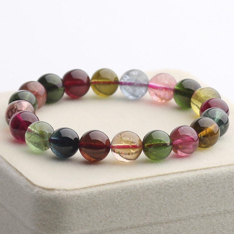 无保留价 手链_糖果色巴西天然碧玺_10mm 041207号