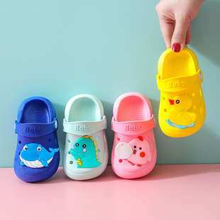 恐龙洞洞鞋夏季女童浴室内防滑女孩一岁半男童婴儿学步鞋宝宝拖鞋