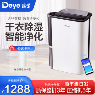 德业Deye空气除湿机22升轻音智能家用抽湿干燥小型神器DYD-T22A3