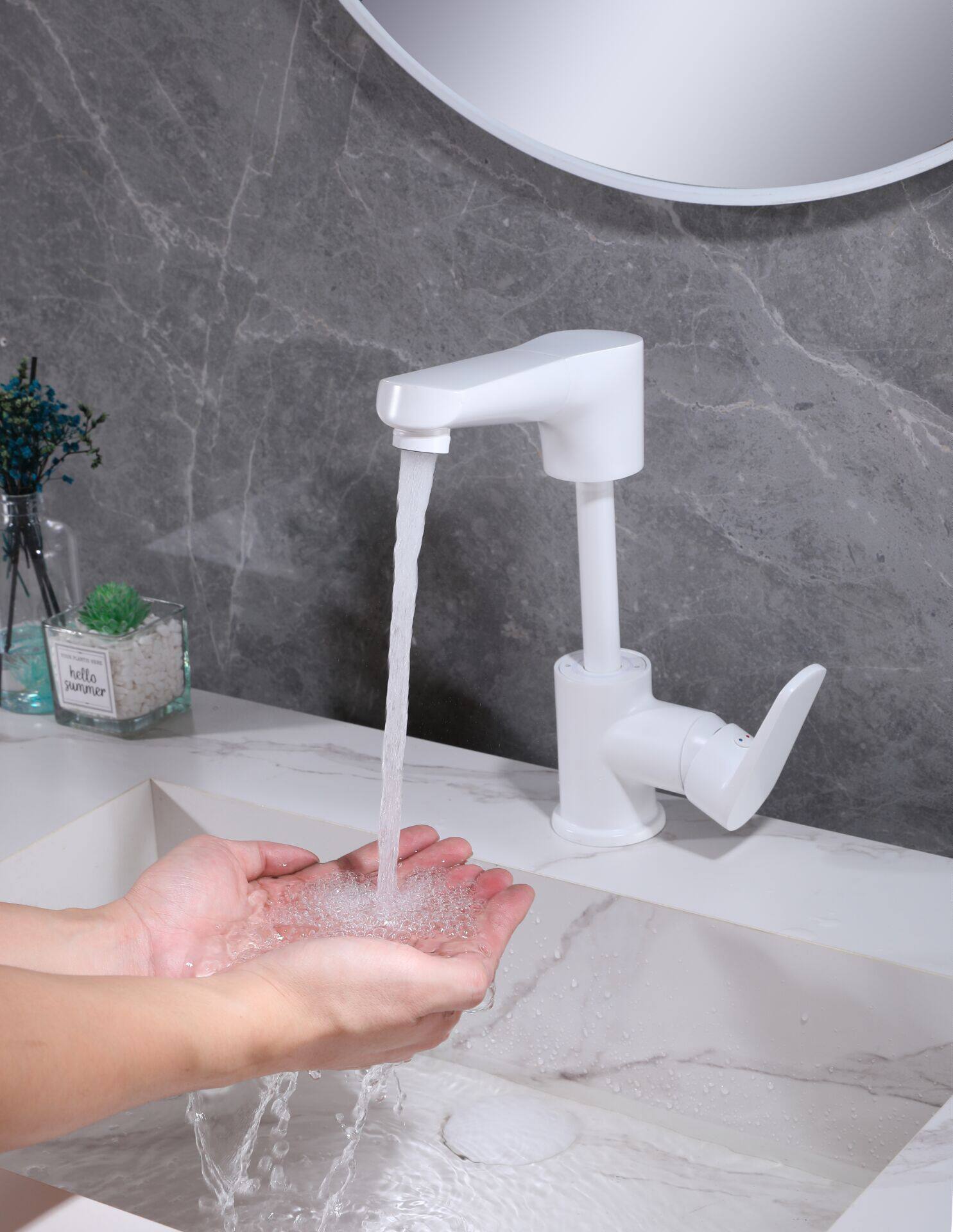 annhelo德国抽拉式升降水龙头洗脸盆池冷热水卫生间洗漱台上盆