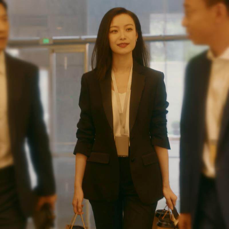 欧洲流金岁月倪妮朱锁锁同款衣服女修身西装西服外套上衣西裤套装