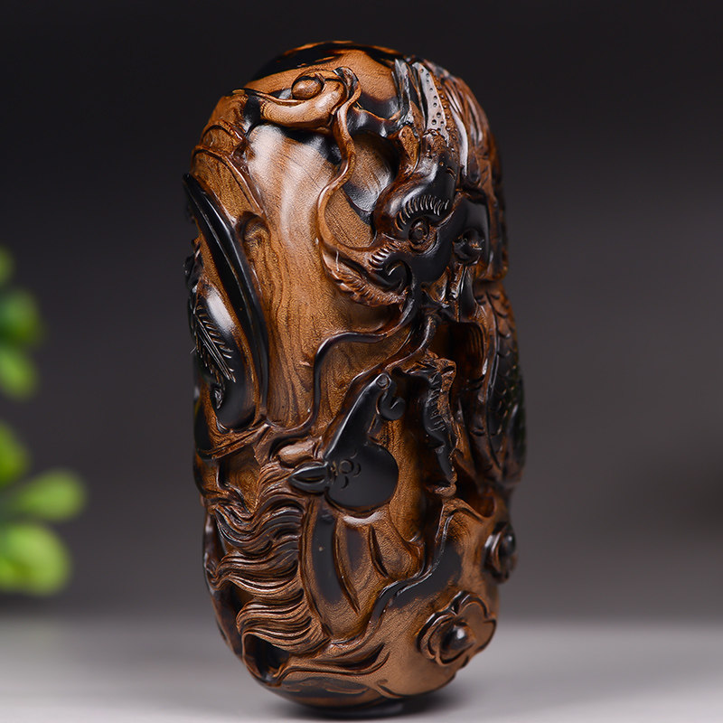 118.9g 香山寺 海柳手把件 佛法加持