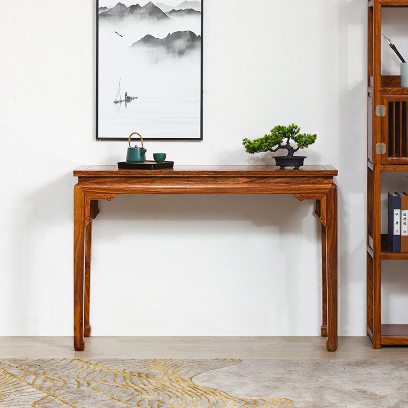 梨香院平头案摆件印度小叶紫檀木微缩小家具底座托架古风中国风