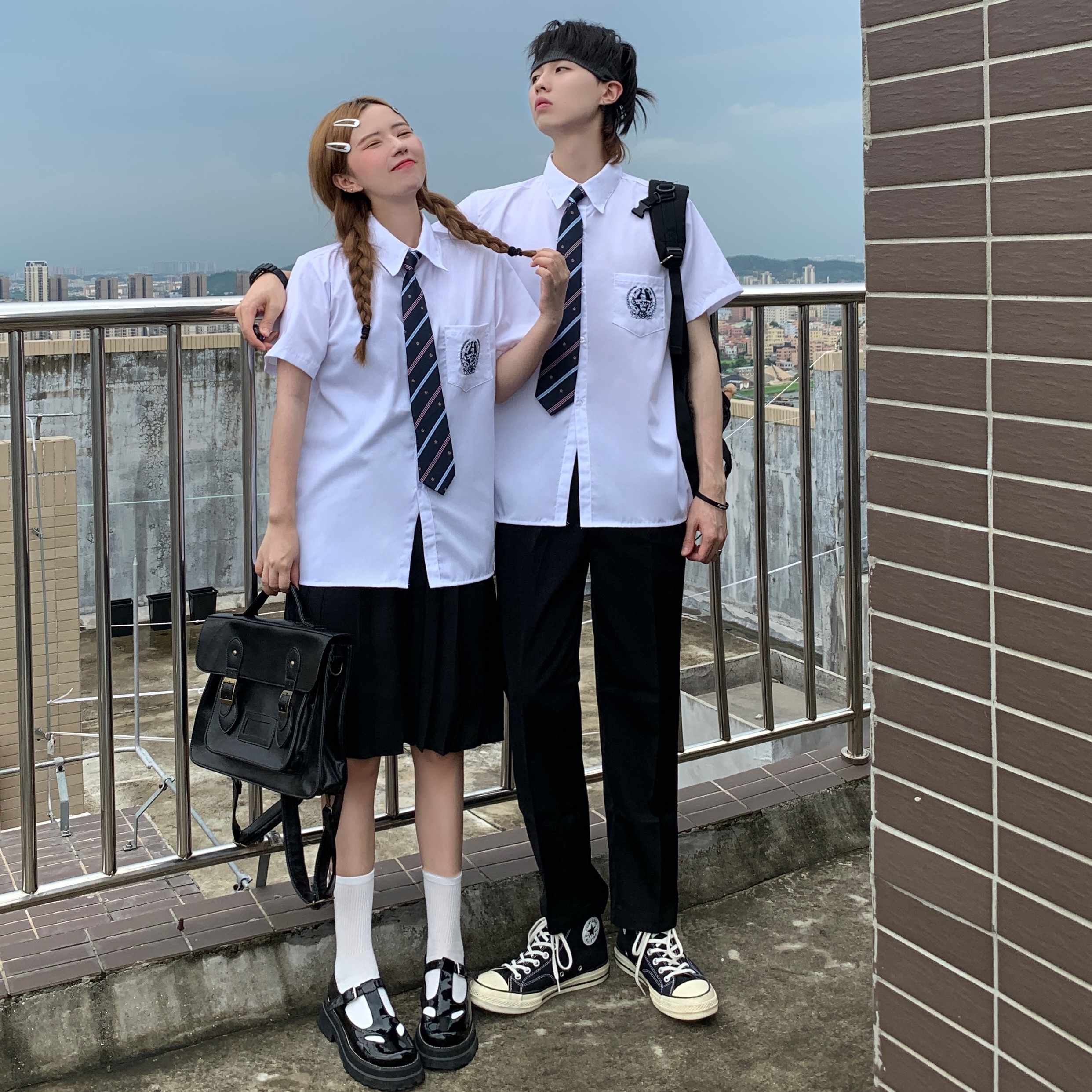 日系jk制服夏季高中生毕业季班服学院风初中学生运动会合唱演出服