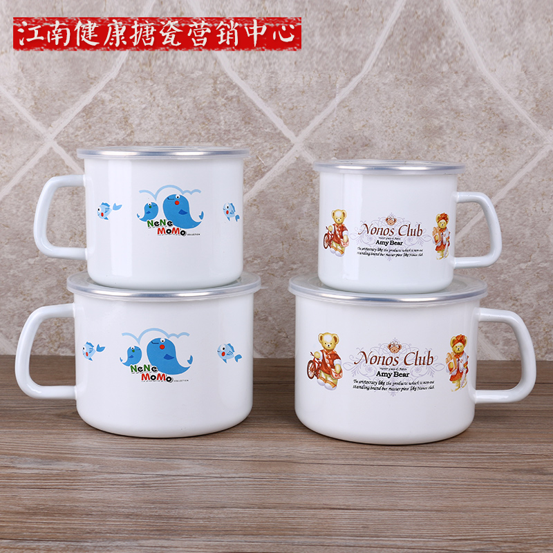 搪瓷面碗密封带盖大号珐琅带手柄搪瓷碗怀旧泡面碗搪瓷饭盒|ruв категории посуда, посуда, чаша - от Buy2taobao.com для оказания профессиональной услуги покупки агента Taobao