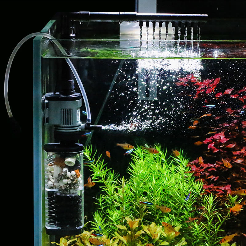 鱼缸过滤器三合一净水循环泵小型免换水内置过滤系统雨淋式过滤器
