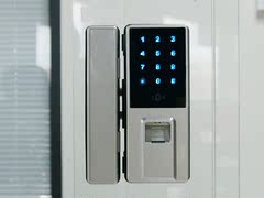 免开孔包邮 玻璃指纹锁 密码锁感应 遥控玻璃门锁 双开密码门锁