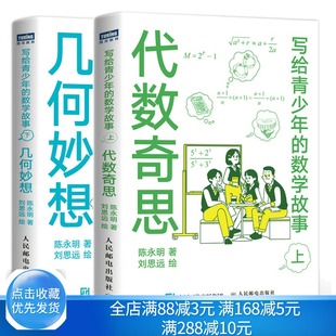 写给青少年的数学故事上下 代数奇思+几何妙想 有趣的让人睡不着小学生五六年初高中数学思维训练分析启蒙中学生课外书籍