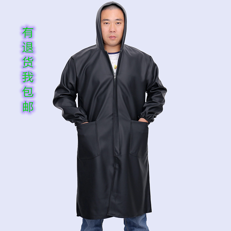 皮衣保暖加绒连帽防水防油大褂罩衣工作服水产养殖场养鱼鸡鸭猪牛在类目 男装, 皮衣中 - 来自Buy2taobao.com提供专业的淘宝代购服务