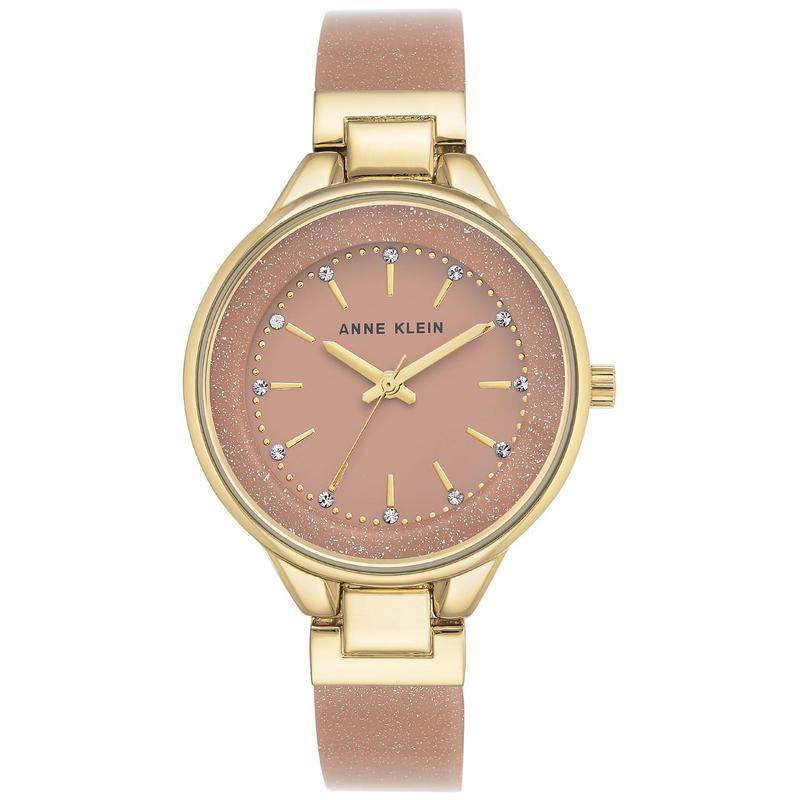 安妮克莱因anneklein清新女新款手表复古个性粉色石英女表36mm